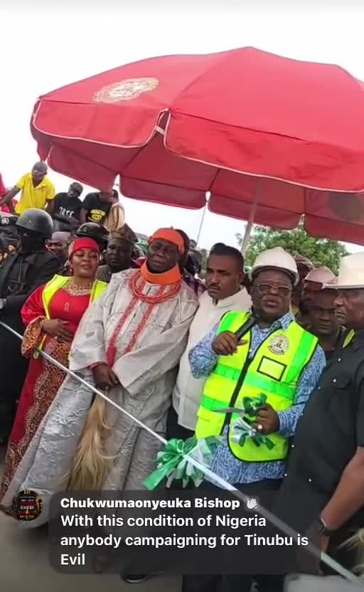 Supplied screen recording of the First Niger Bridge ceremony